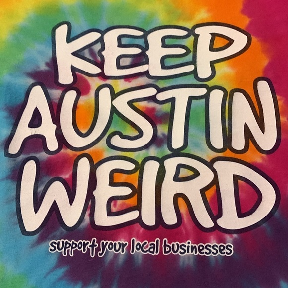 Tie Dye Keep Austin Weird Unisex T-Shirt - Picture 4 of 5